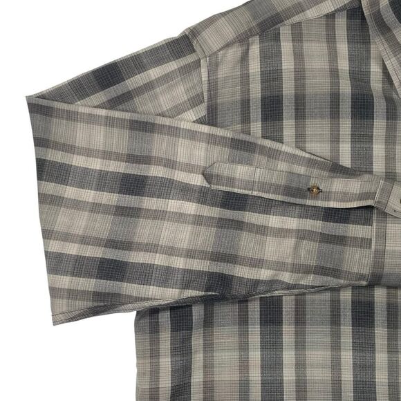 Sir Pendleton Mens XL Gray Plaid Long Sleeve Button Down Dress Shirt - Picture 4 of 9